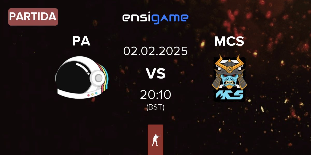 Partida Party Astronauts PA vs MCS Gaming MCS | 02.02