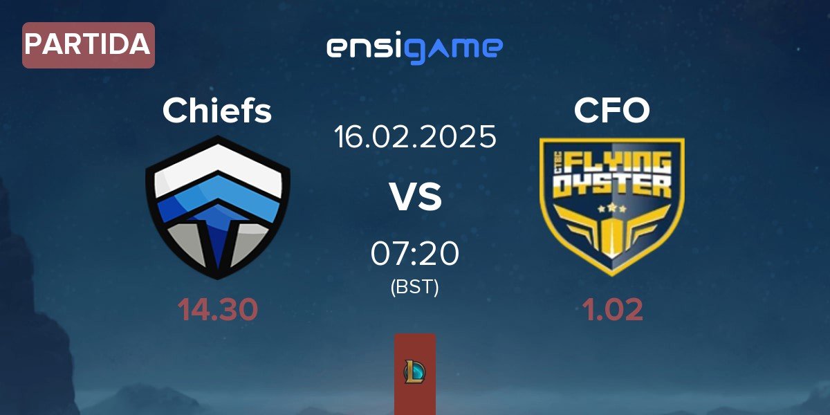 Partida Chiefs eSports Club Chiefs vs CTBC Flying Oyster CFO | 16.02