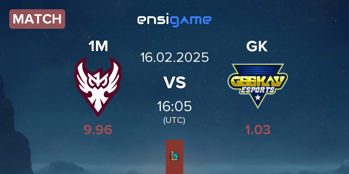 Match One More Esports 1M vs Geekay Esports GK | 16.02