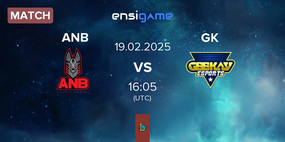 Match Anubis Gaming ANB vs Geekay Esports GK | 19.02