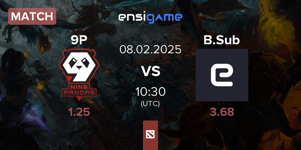 Match 9Pandas 9P vs Blue Submarine B.Sub | 08.02