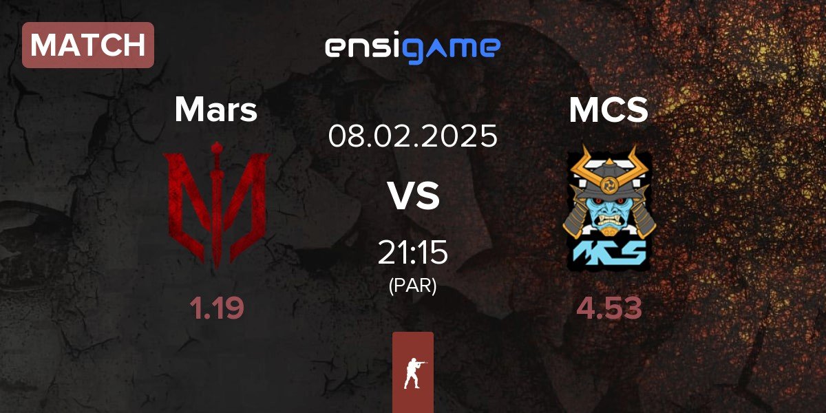 Match Marsborne Mars vs MCS Gaming MCS | 08.02