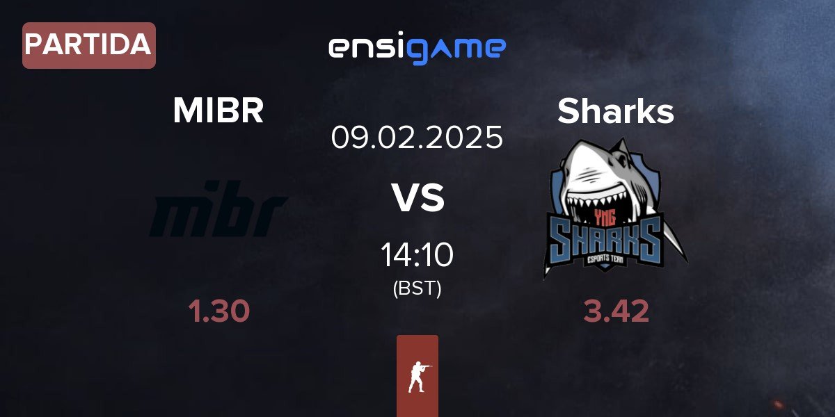 Partida Made in Brazil MIBR vs Sharks Esports Sharks | 09.02