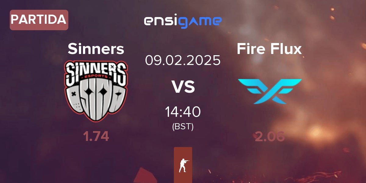 Partida Sinners Esports Sinners vs Fire Flux Esports Fire Flux | 09.02