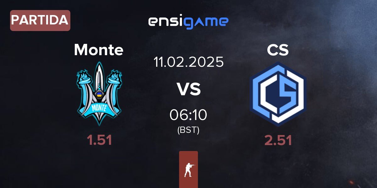 Partida Monte vs CYBERSHOKE Esports CS | 11.02