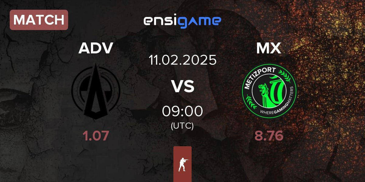 Match Adventurers ADV vs Metizport X MX | 11.02