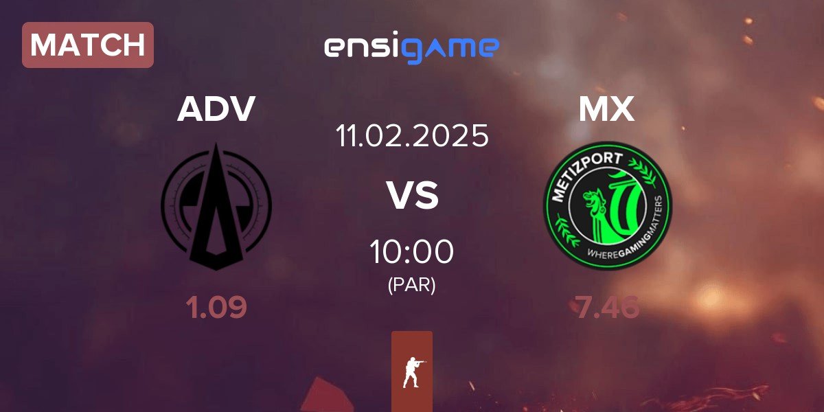 Match Adventurers ADV vs Metizport X MX | 11.02