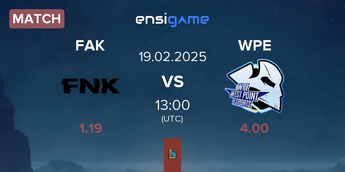 Match Frank Esports FAK vs West Point Esports WPE | 19.02