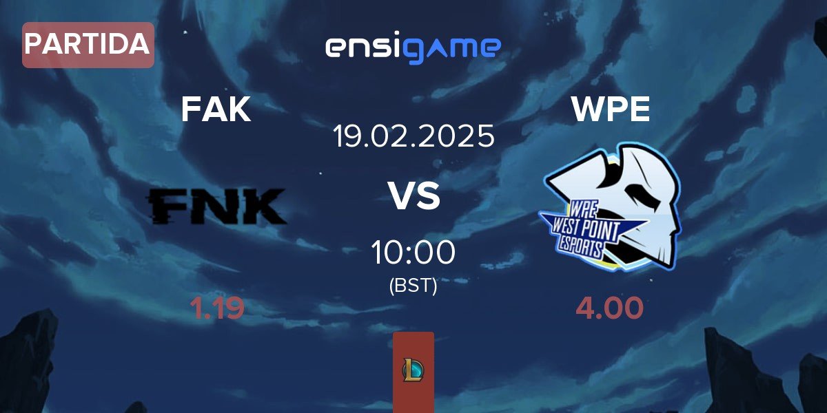 Partida Frank Esports FAK vs West Point Esports WPE | 19.02