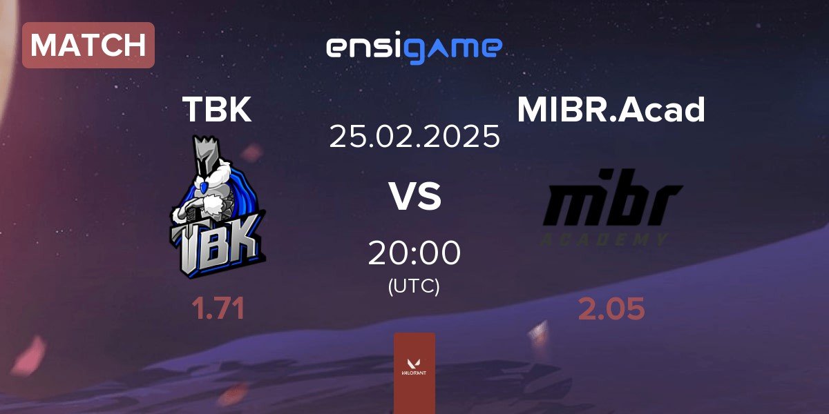 Match TBK Esports TBK vs MIBR Academy MIBR.Acad | 25.02