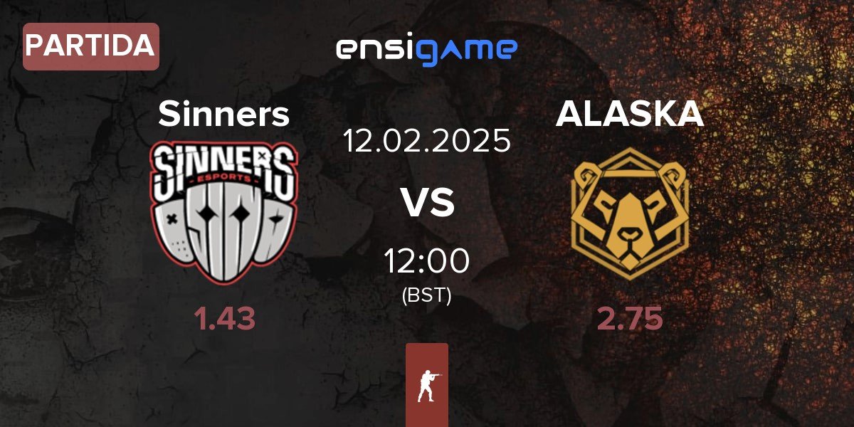 Partida Sinners Esports Sinners vs ALASKA | 12.02