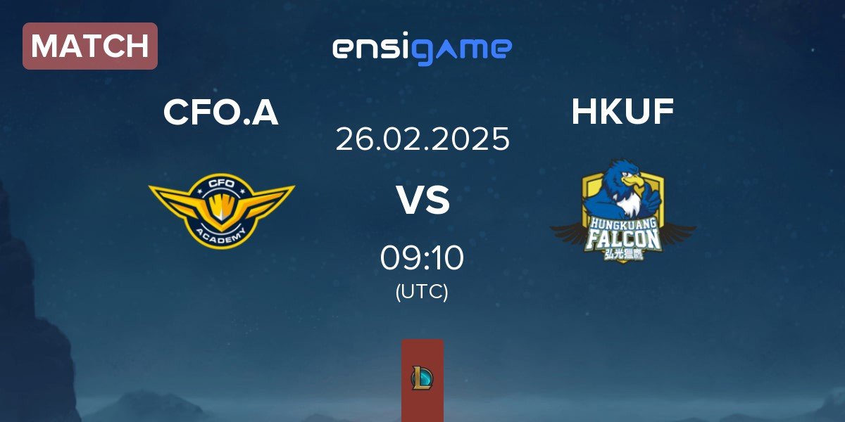 Match CTBC Flying Oyster Academy CFO.A vs Hungkuang Falcon HKUF | 26.02