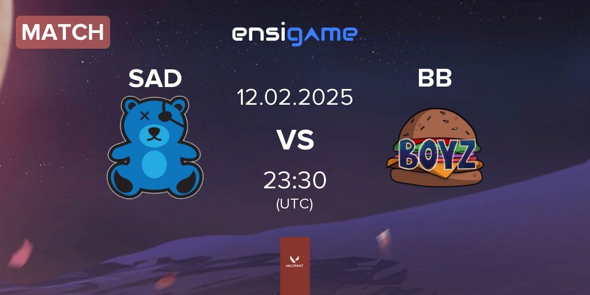 Match SaD Esports SAD vs Burger BOyz BB | 12.02