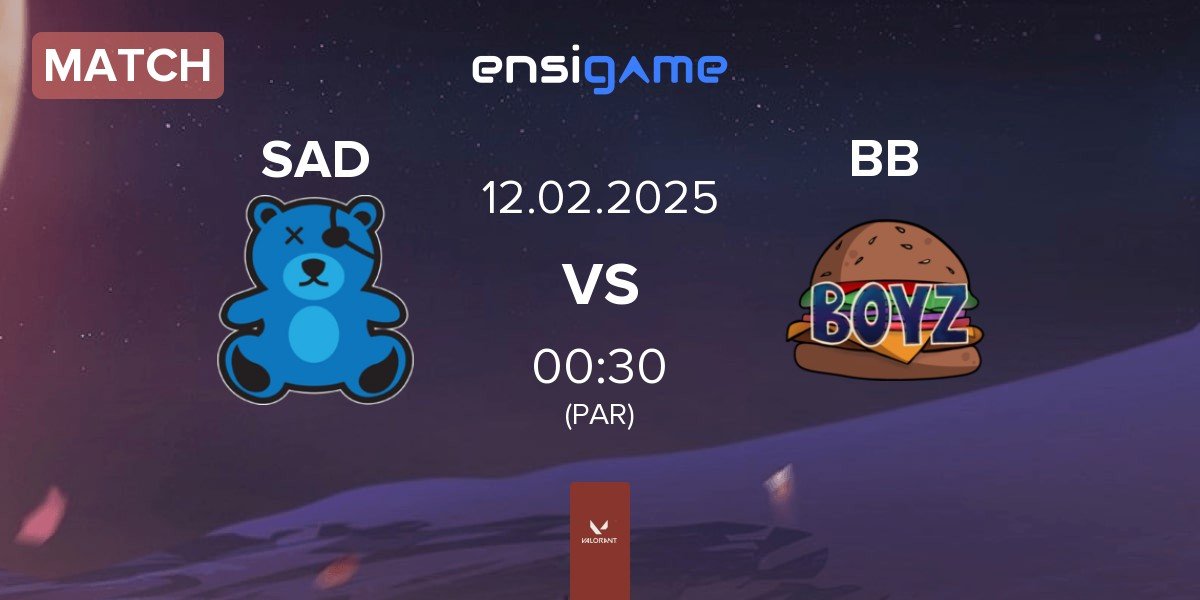 Match SaD Esports SAD vs Burger BOyz BB | 12.02