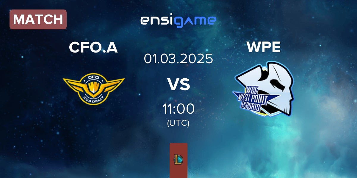 Match CTBC Flying Oyster Academy CFO.A vs West Point Esports WPE | 01.03