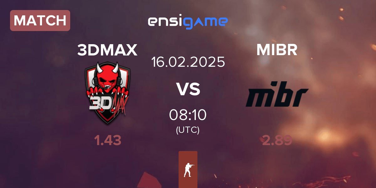 Match 3DMAX vs Made in Brazil MIBR | 16.02