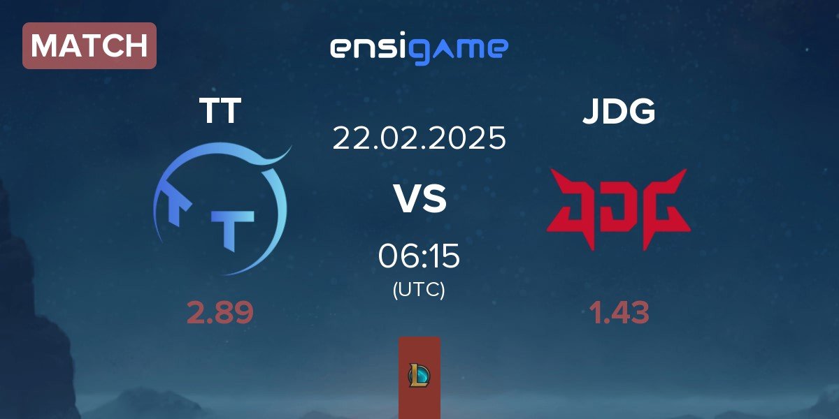 Match ThunderTalk Gaming TT vs JD Gaming JDG | 22.02