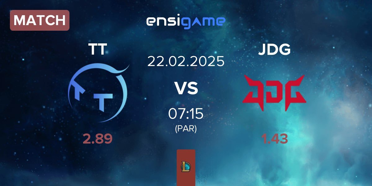 Match ThunderTalk Gaming TT vs JD Gaming JDG | 22.02