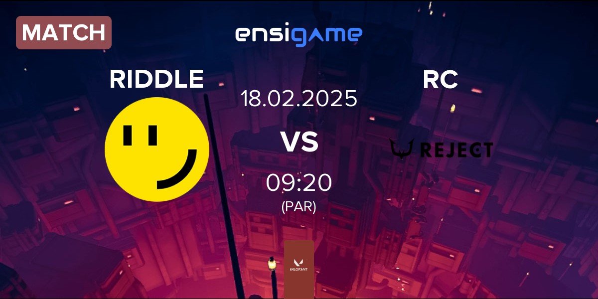 Match RIDDLE ORDER RIDDLE vs REJECT RC | 18.02