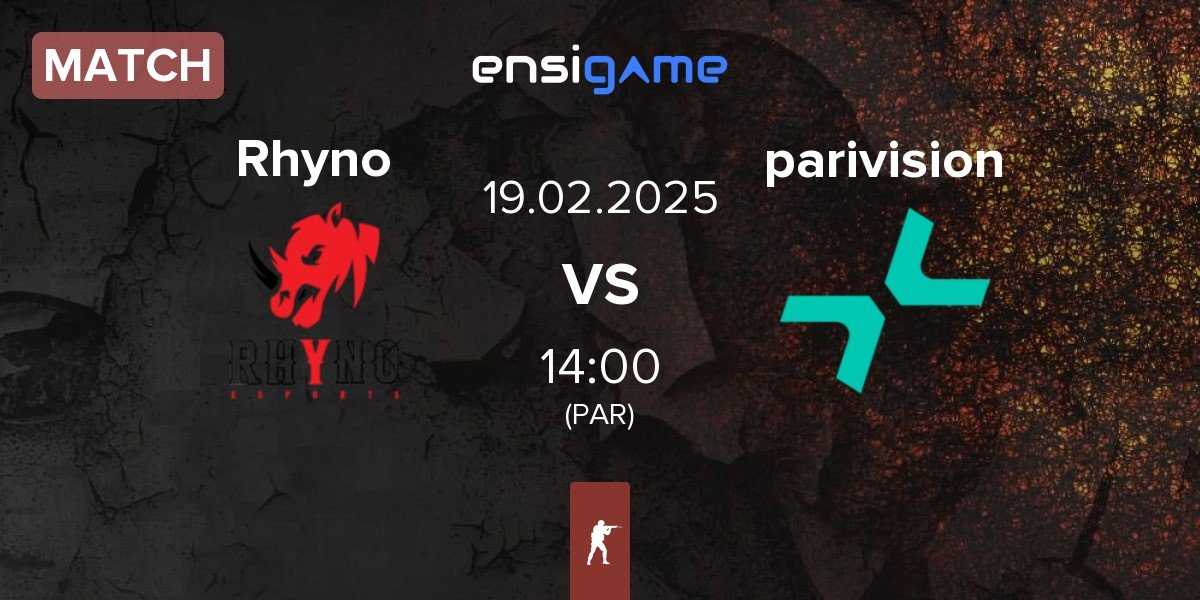 Match Rhyno Esports Rhyno vs PARIVISION parivision | 19.02