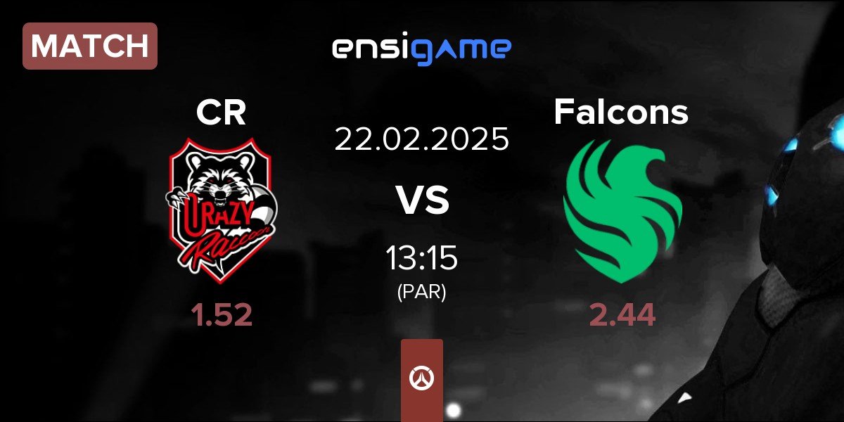 Match Crazy Raccoon CR vs Team Falcons Falcons | 22.02