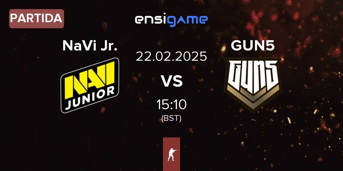 Partida Natus Vincere Junior NaVi Jr. vs GUN5 Esports GUN5 | 22.02