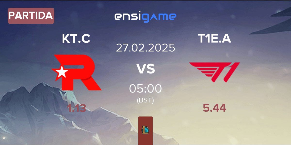 Partida KT Rolster Challengers KT.C vs T1 Esports Academy T1E.A | 27.02