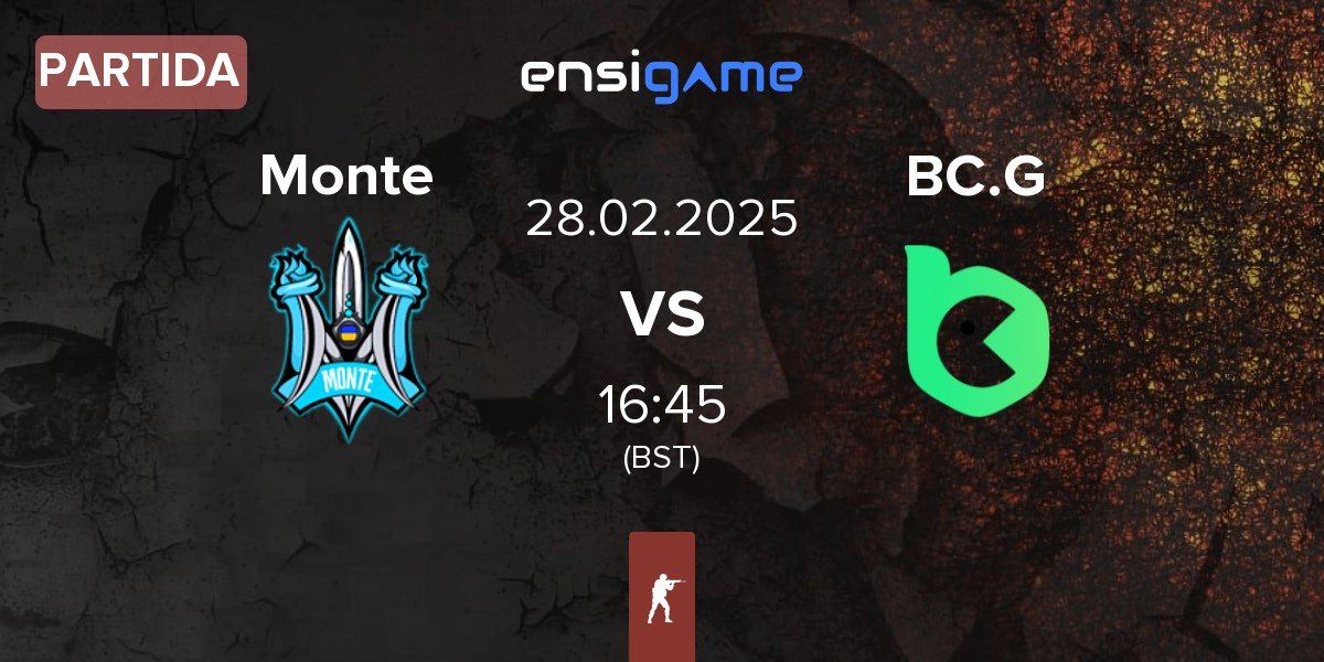 Partida Monte vs BC.Game Esports BC.G | 28.02