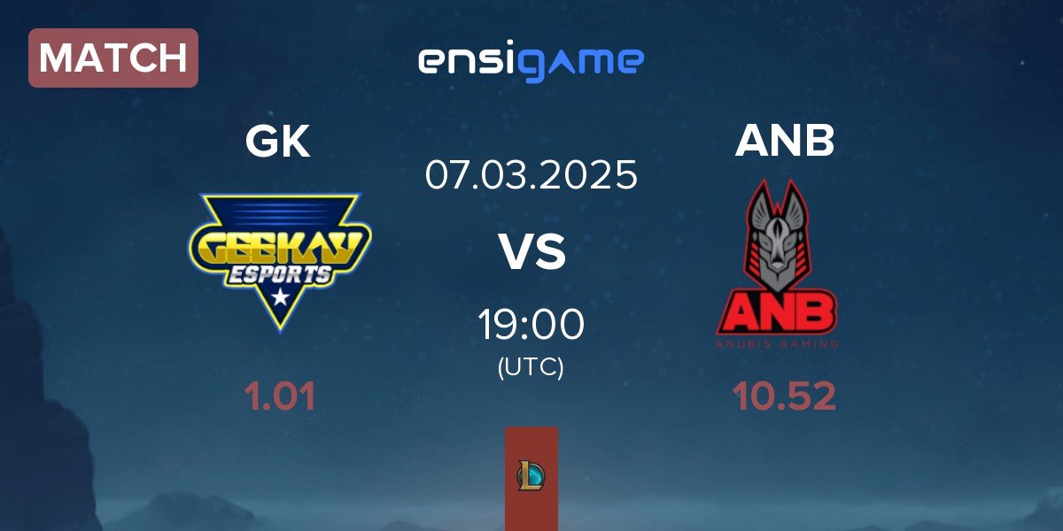 Match Geekay Esports GK vs Anubis Gaming ANB | 07.03