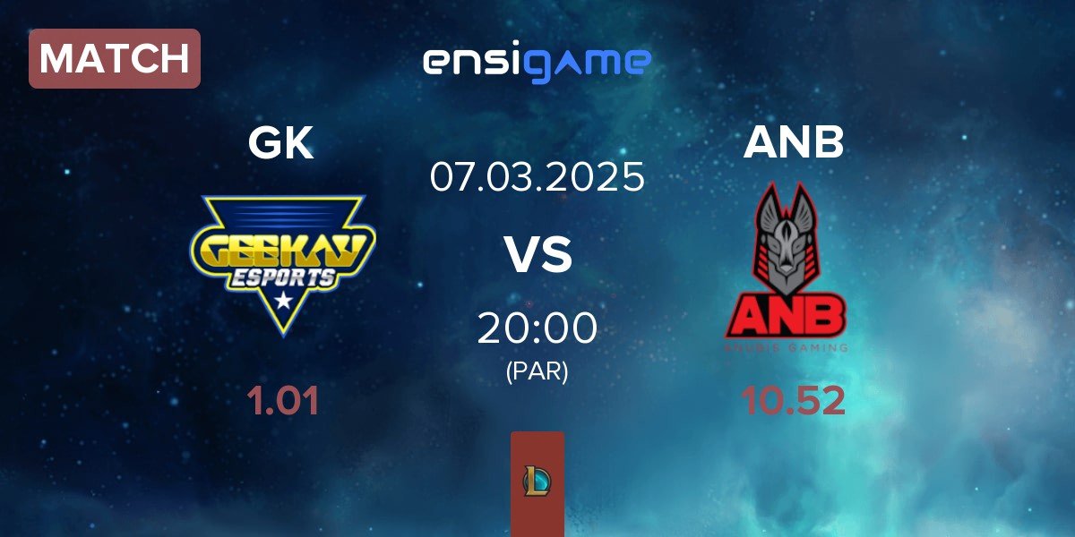 Match Geekay Esports GK vs Anubis Gaming ANB | 07.03