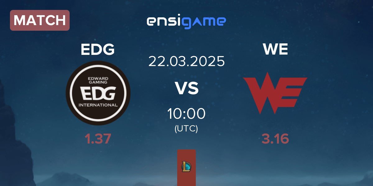 Match EDward Gaming EDG vs Team WE WE | 22.03