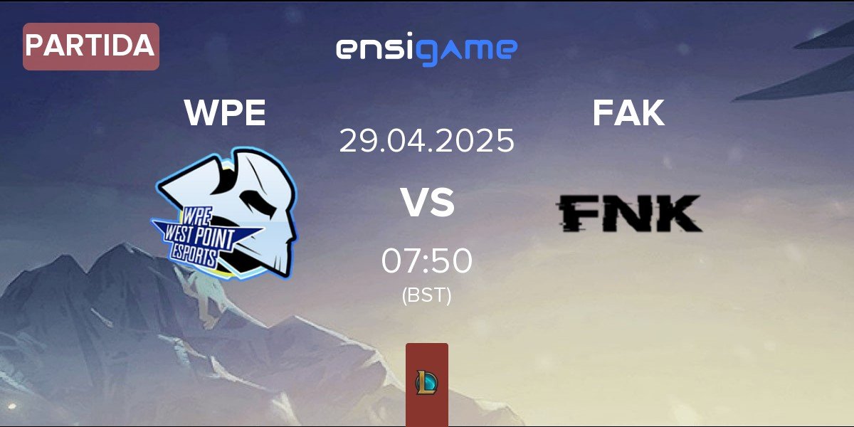 Partida West Point Esports WPE vs Frank Esports FAK | 29.04