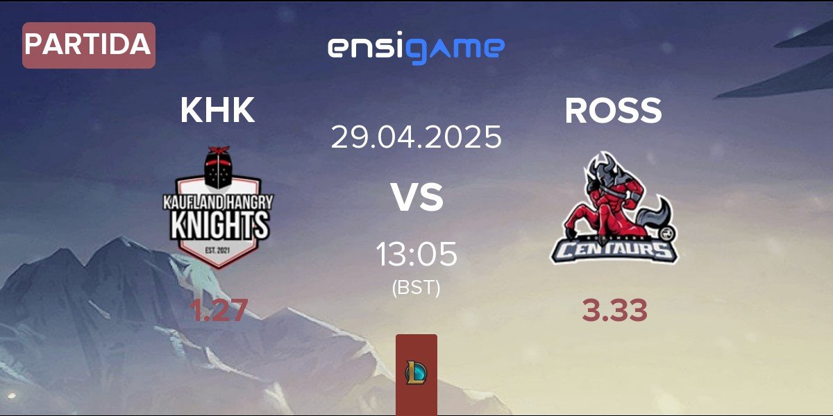 Partida Kaufland Hangry Knights KHK vs ROSSMANN Centaurs ROSS | 29.04