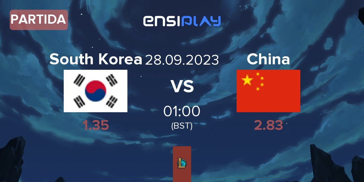 Partida South Korea vs China | 28.09