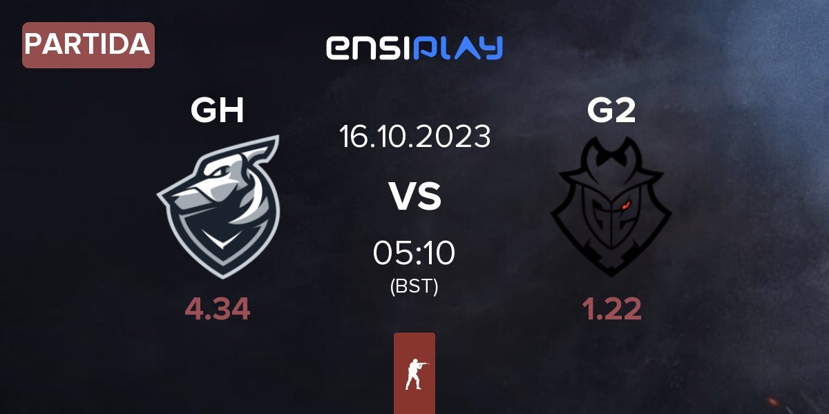 Partida Grayhound Gaming GH vs G2 Esports G2 | 16.10