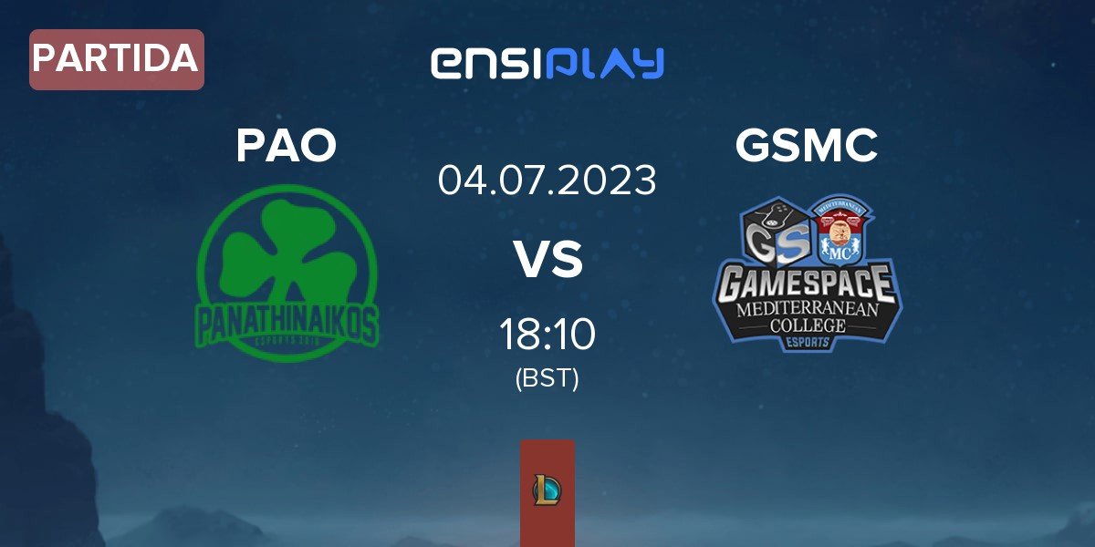 Partida Panathinaikos AC PAO vs Gamespace MCE GSMC | 04.07