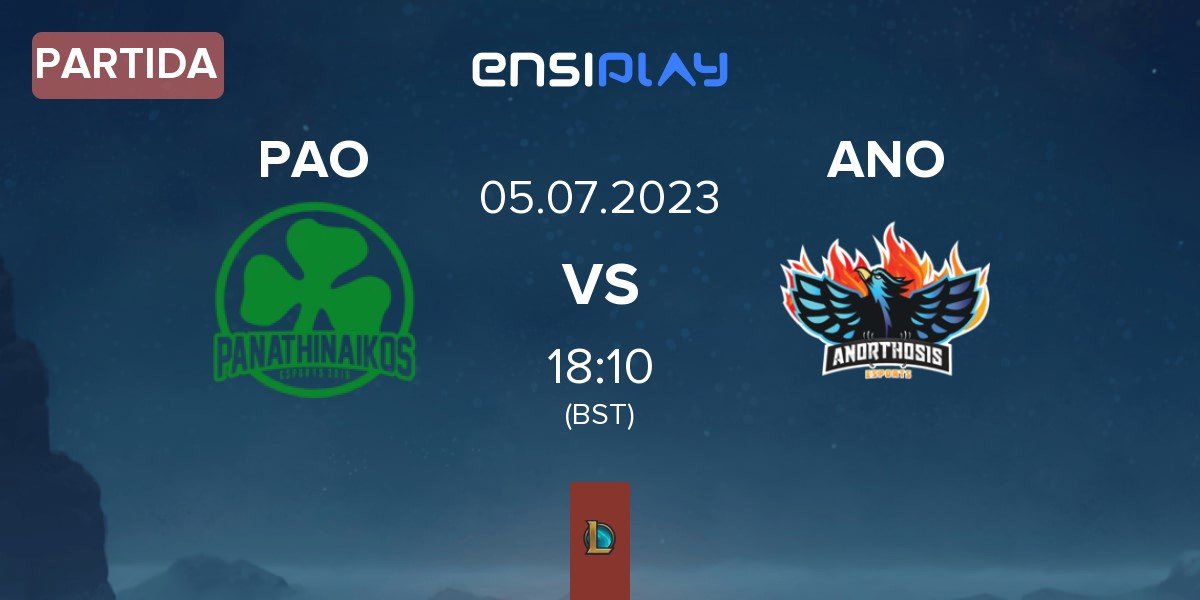 Partida Panathinaikos AC PAO vs Anorthosis Famagusta Esports ANO | 05.07