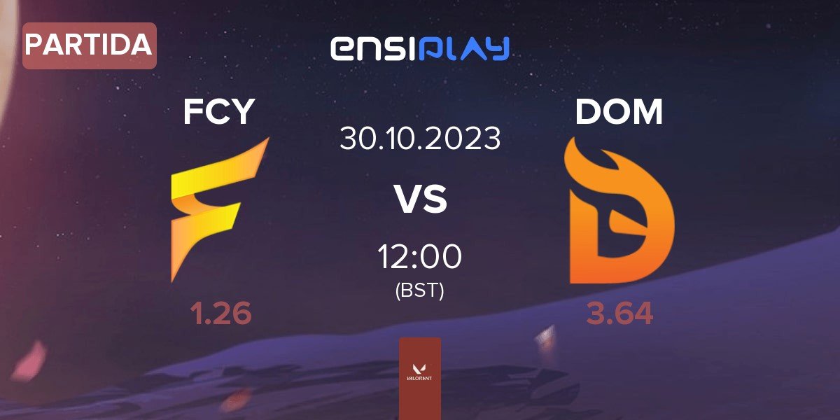 Partida Fancy United Esports FCY vs Dominatus DOM | 30.10