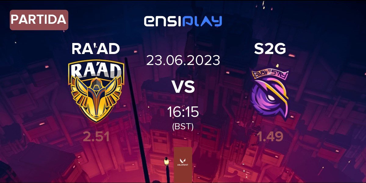 Partida Team RA'AD RA'AD vs S2G Esports S2G | 23.06