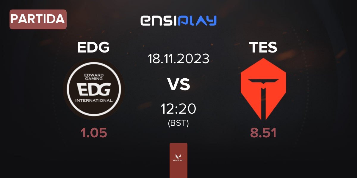 Partida Edward Gaming EDG vs Top Esports TES | 18.11