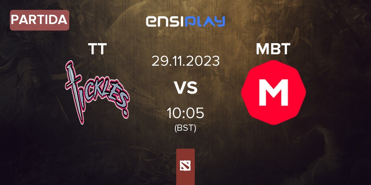 Partida Team Tickles TT vs MarsBet Team MBT | 29.11