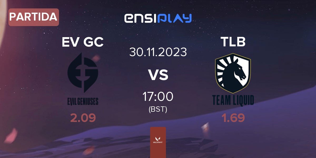 Partida Evil Geniuses GC EV GC vs Team Liquid Brazil TL.BR | 30.11