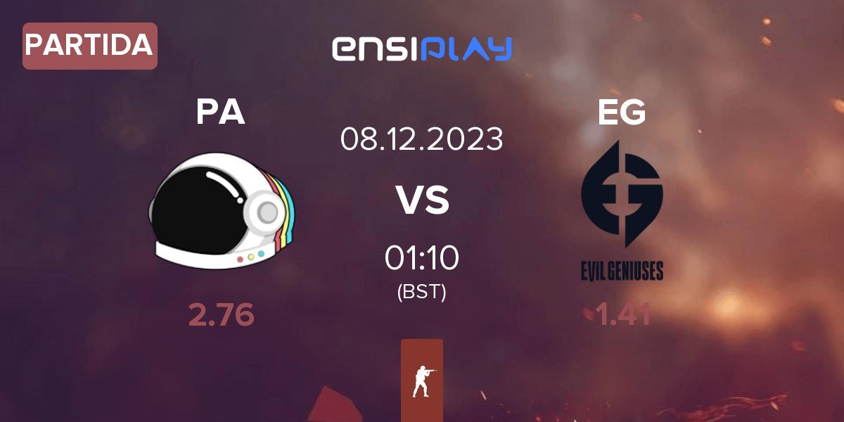 Partida Party Astronauts PA vs Evil Geniuses EG | 08.12