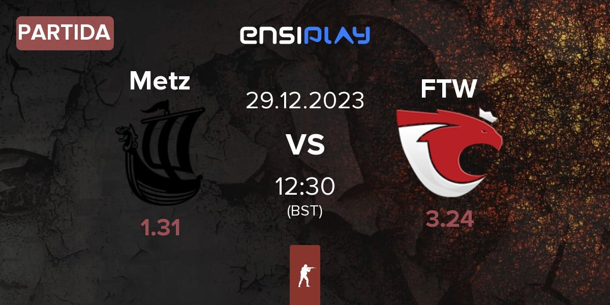 Partida Metizport Metz vs For The Win eSports FTW | 29.12