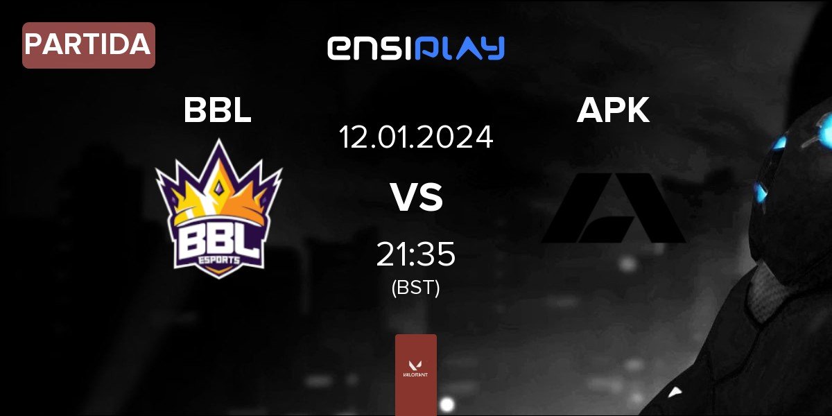 Partida BBL Esports BBL vs Apeks APK | 12.01