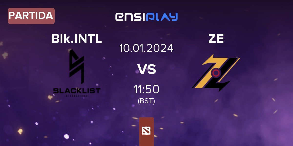 Partida Blacklist International BLCK vs ZOL Esports ZE | 10.01