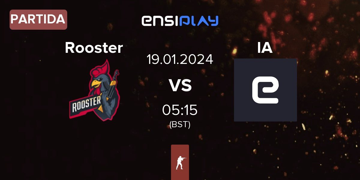 Partida Rooster vs Immunity Apartments IA | 19.01