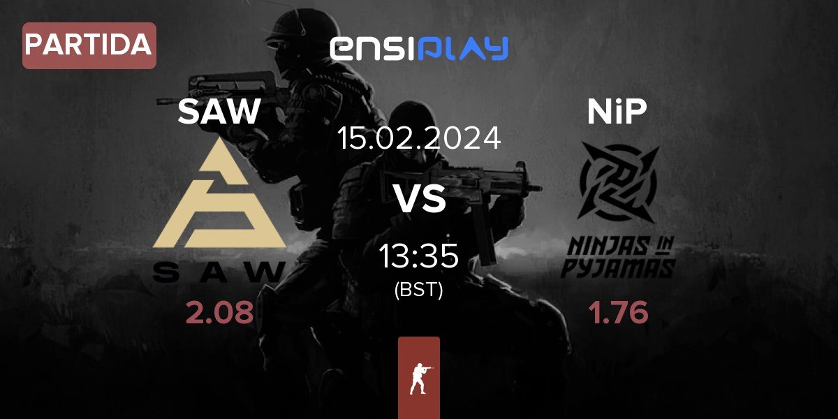 Partida SAW vs Ninjas in Pyjamas NiP | 15.02