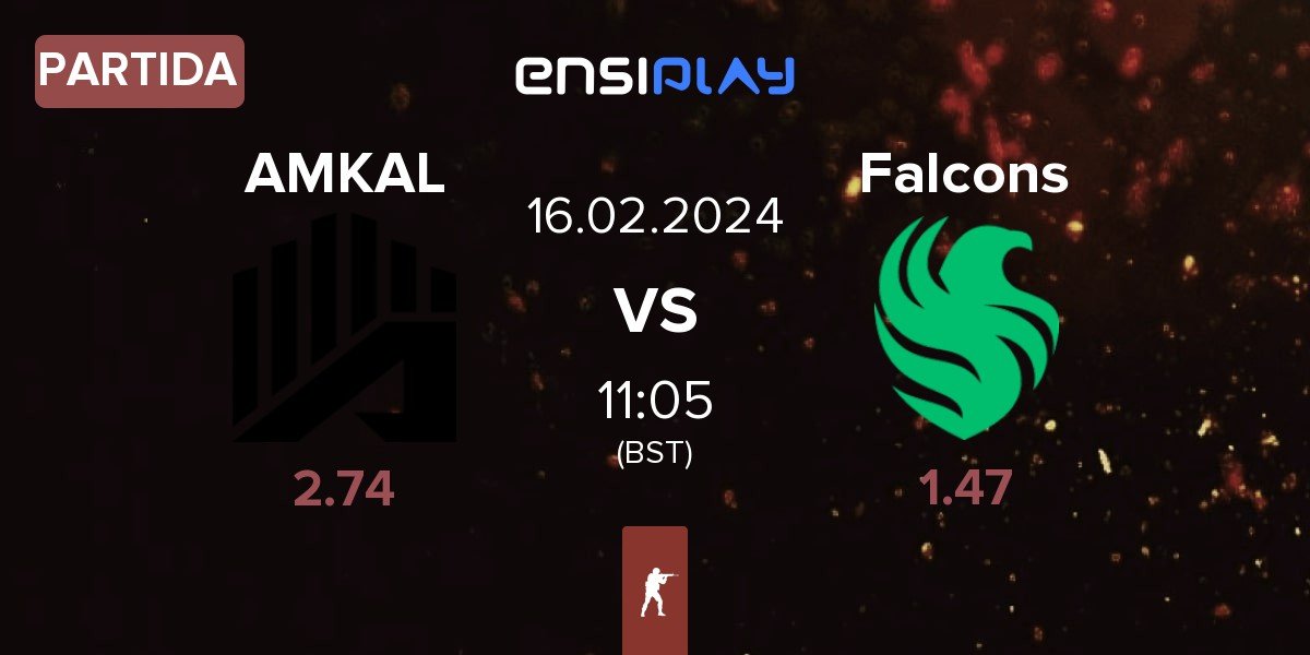 Partida AMKAL ESPORTS AMKAL vs Team Falcons Falcons | 16.02