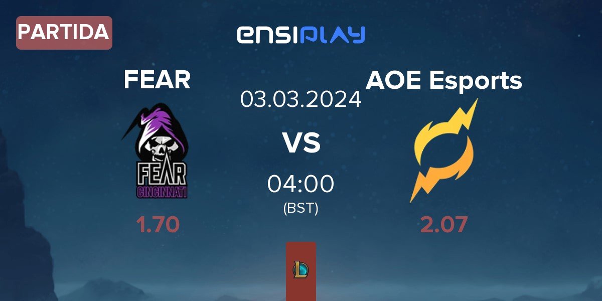 Partida Cincinnati Fear FEAR vs Area of Effect Esports AOE | 03.03